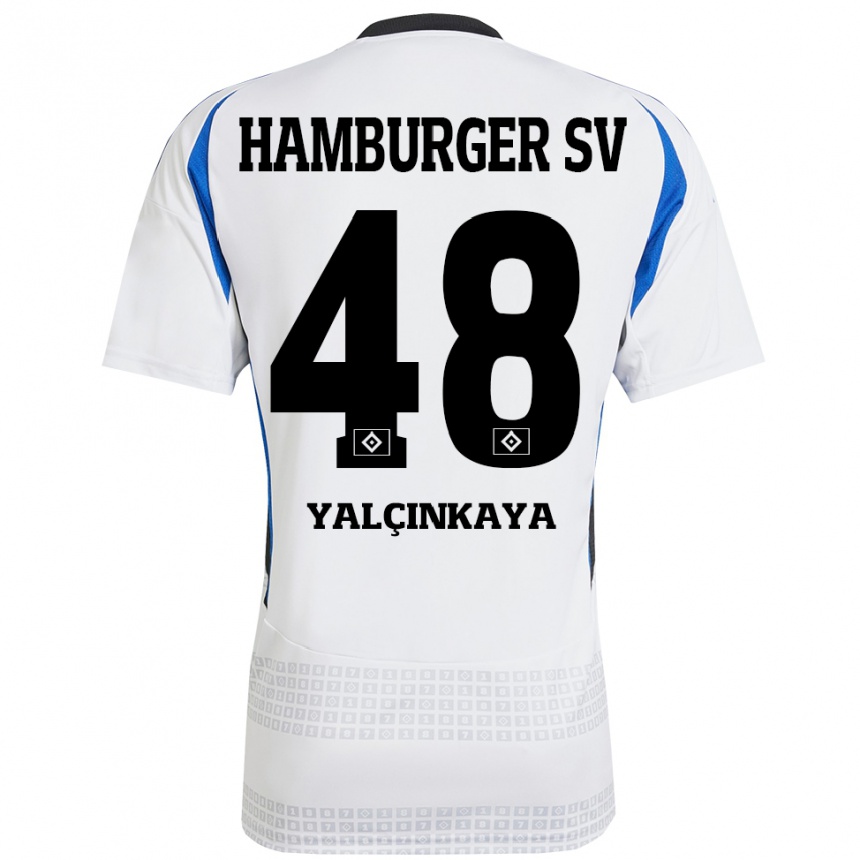 Hombre Fútbol Camiseta Bilal Yalcinkaya #48 Blanco Azul 1ª Equipación 2024/25 Argentina