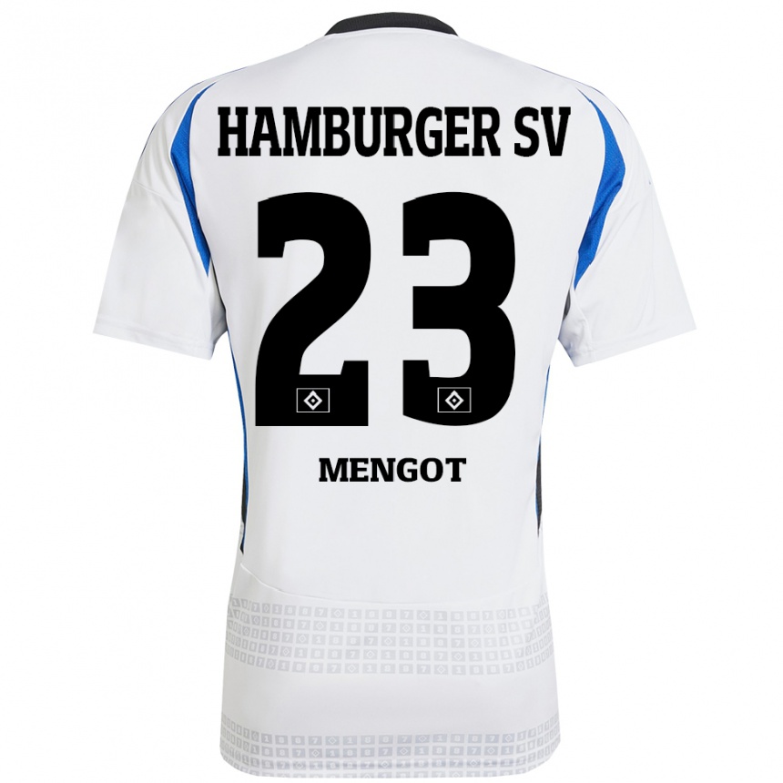 Hombre Fútbol Camiseta Ayukayoh Mengot #23 Blanco Azul 1ª Equipación 2024/25 Argentina