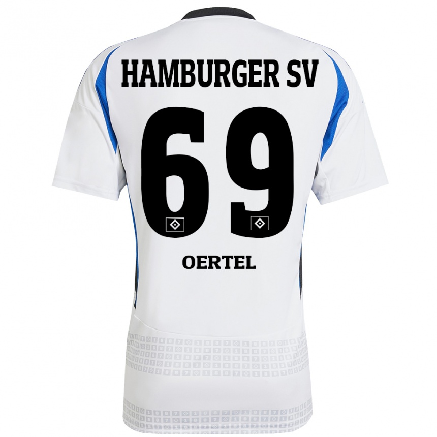 Hombre Fútbol Camiseta Jan Oertel #69 Blanco Azul 1ª Equipación 2024/25 Argentina