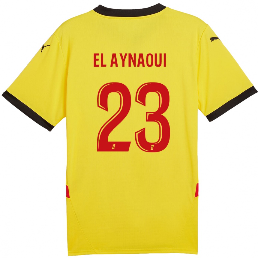 Hombre Fútbol Camiseta Neil El Aynaoui #23 Amarillo Rojo 1ª Equipación 2024/25 Argentina