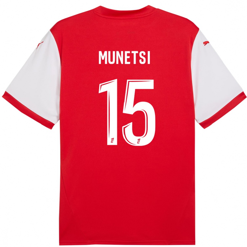 Hombre Fútbol Camiseta Marshall Munetsi #15 Rojo Blanco 1ª Equipación 2024/25 Argentina