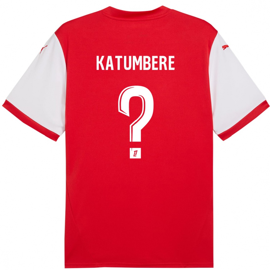 Hombre Fútbol Camiseta Noah Katumbere #0 Rojo Blanco 1ª Equipación 2024/25 Argentina