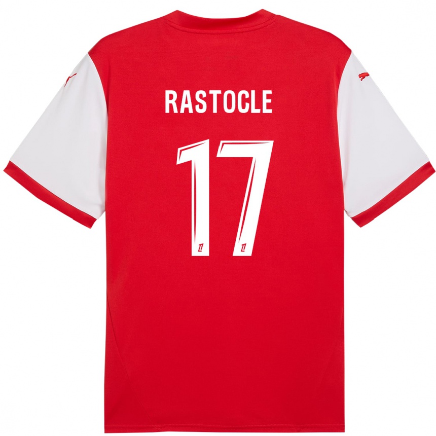 Hombre Fútbol Camiseta Jade Rastocle #17 Rojo Blanco 1ª Equipación 2024/25 Argentina