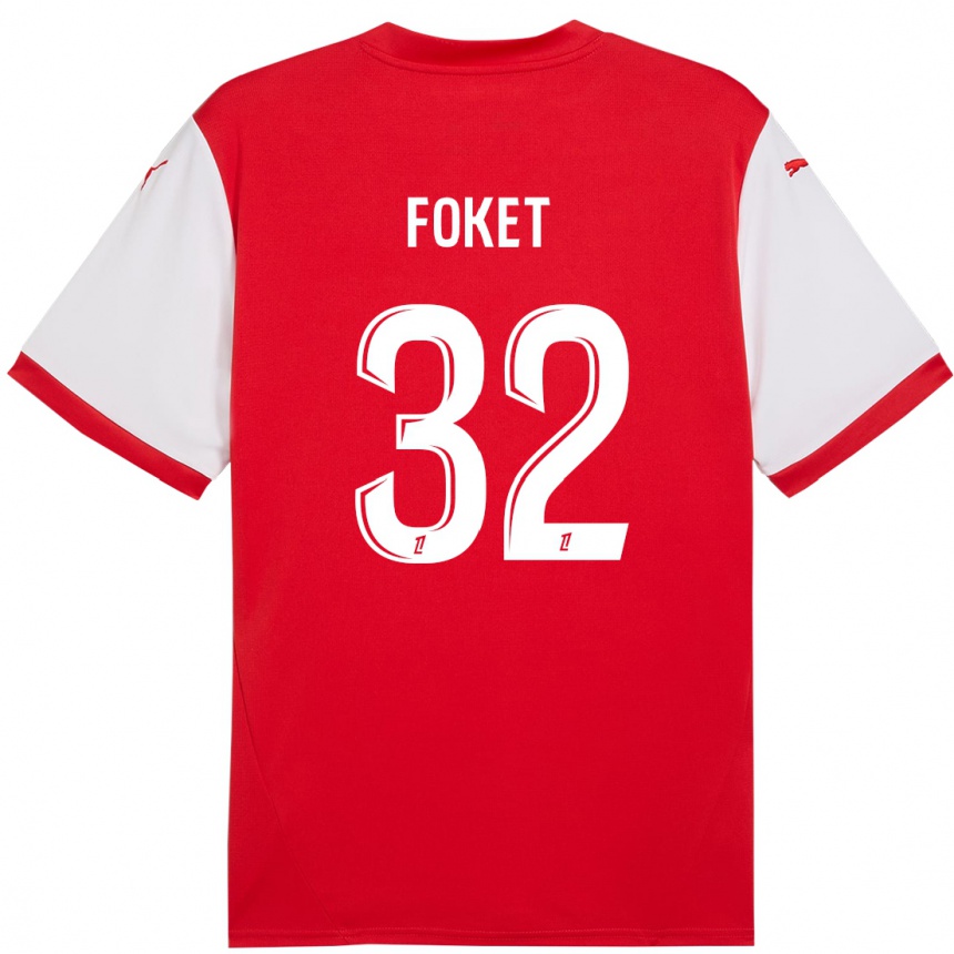 Hombre Fútbol Camiseta Thomas Foket #32 Rojo Blanco 1ª Equipación 2024/25 Argentina