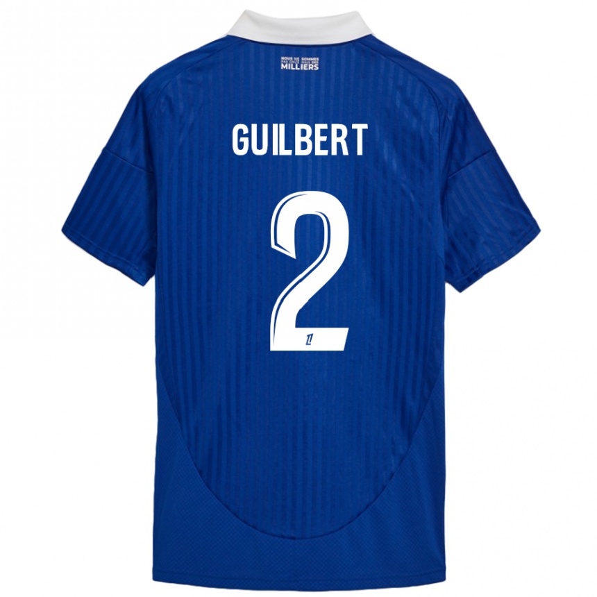 Hombre Fútbol Camiseta Frederic Guilbert #2 Azul Blanco 1ª Equipación 2024/25 Argentina