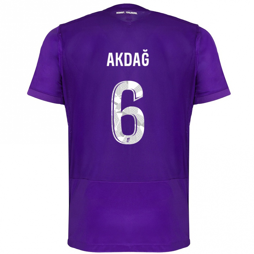 Hombre Fútbol Camiseta Ümit Akdağ #6 Morado Blanco 1ª Equipación 2024/25 Argentina