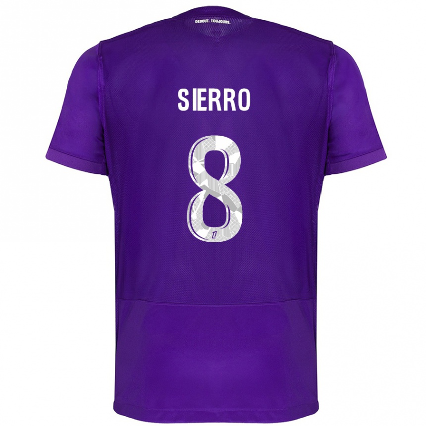 Hombre Fútbol Camiseta Vincent Sierro #8 Morado Blanco 1ª Equipación 2024/25 Argentina