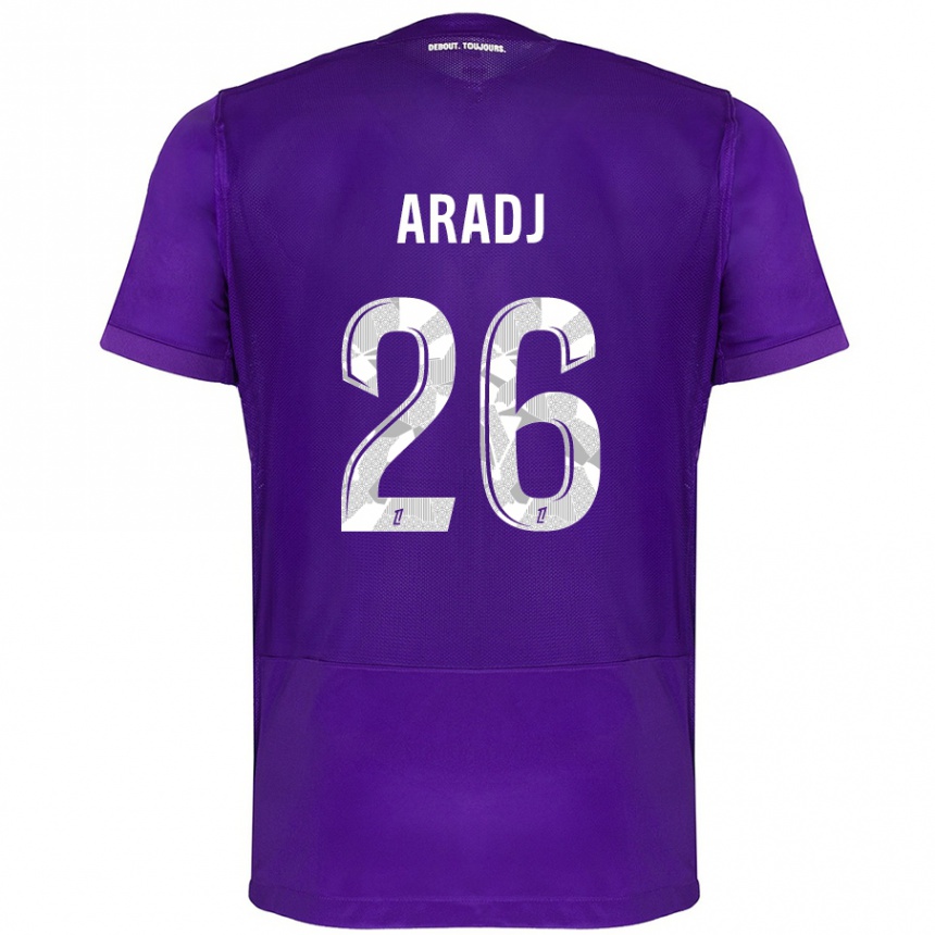 Hombre Fútbol Camiseta Ylies Aradj #26 Morado Blanco 1ª Equipación 2024/25 Argentina