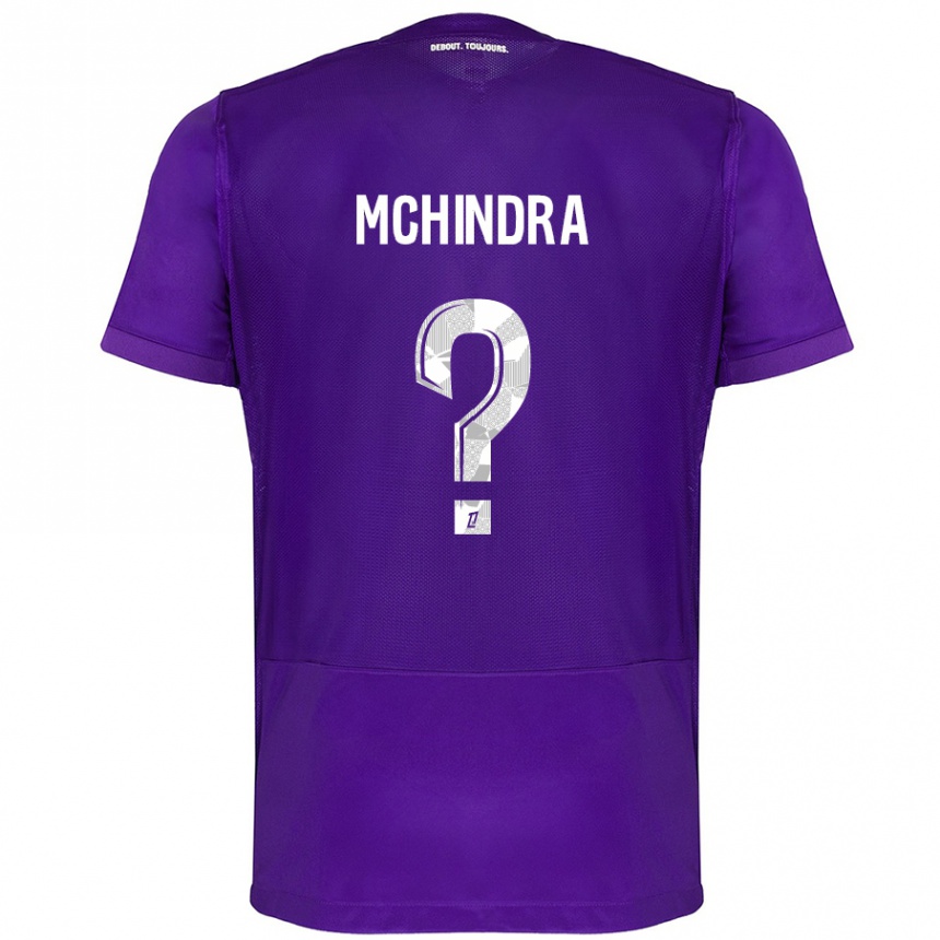 Hombre Fútbol Camiseta Naime Said Mchindra #0 Morado Blanco 1ª Equipación 2024/25 Argentina