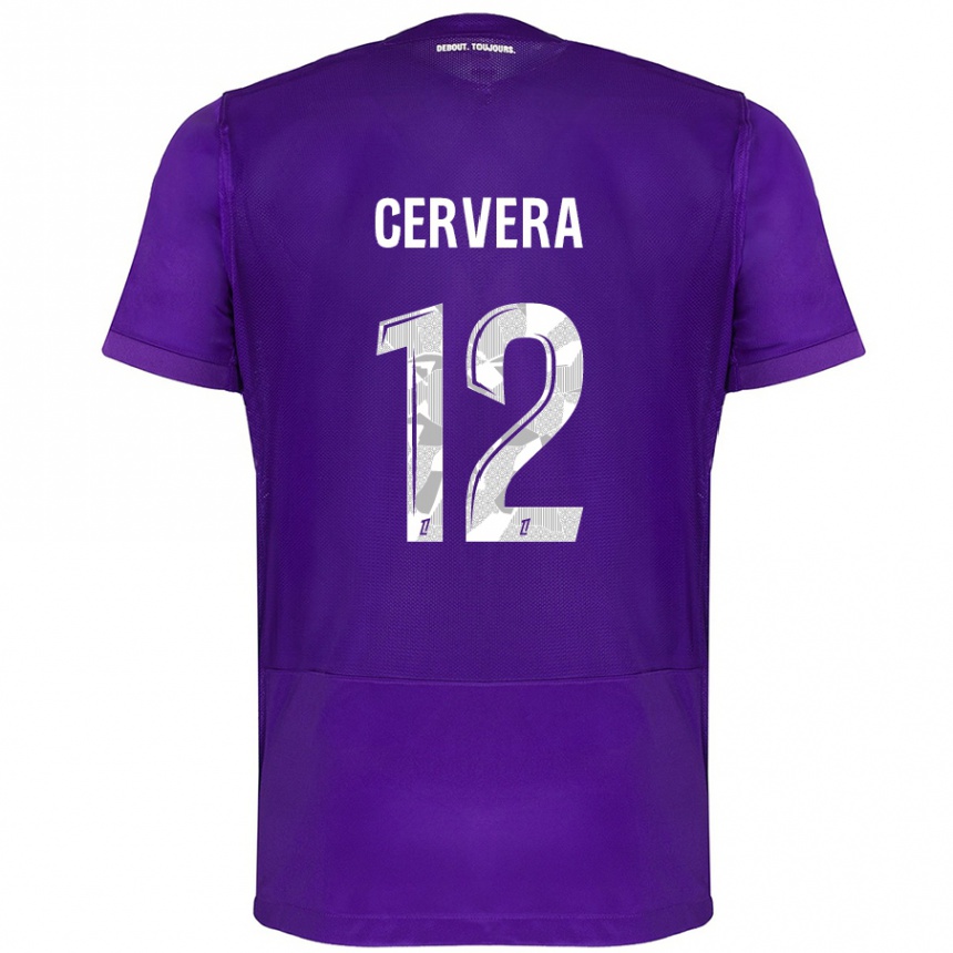 Hombre Fútbol Camiseta Laurianne Cervera #12 Morado Blanco 1ª Equipación 2024/25 Argentina