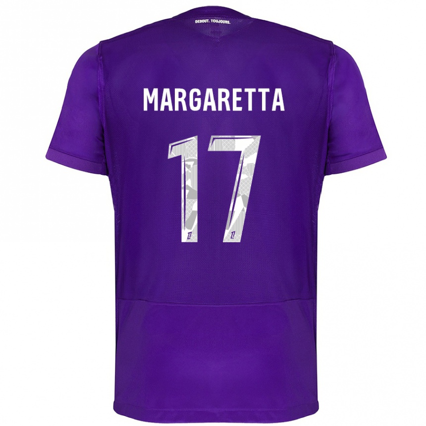 Hombre Fútbol Camiseta Jessica Margaretta #17 Morado Blanco 1ª Equipación 2024/25 Argentina