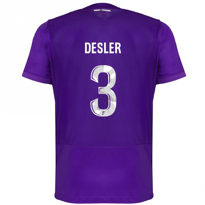 Hombre Fútbol Camiseta Mikkel Desler #3 Morado Blanco 1ª Equipación 2024/25 Argentina