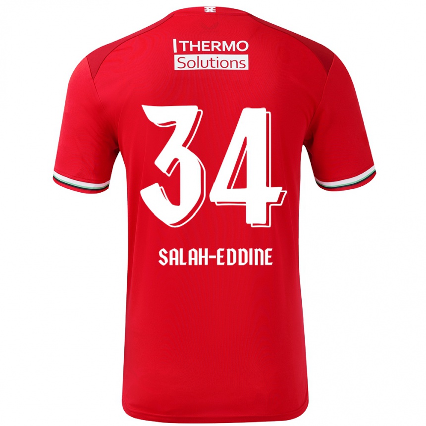 Hombre Fútbol Camiseta Anass Salah-Eddine #34 Rojo Blanco 1ª Equipación 2024/25 Argentina