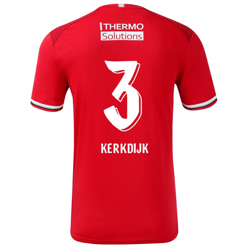 Hombre Fútbol Camiseta Danique Kerkdijk #3 Rojo Blanco 1ª Equipación 2024/25 Argentina