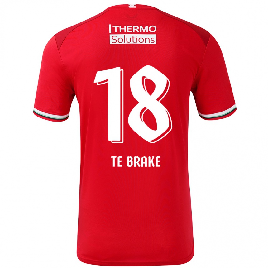 Hombre Fútbol Camiseta Sophie Te Brake #18 Rojo Blanco 1ª Equipación 2024/25 Argentina