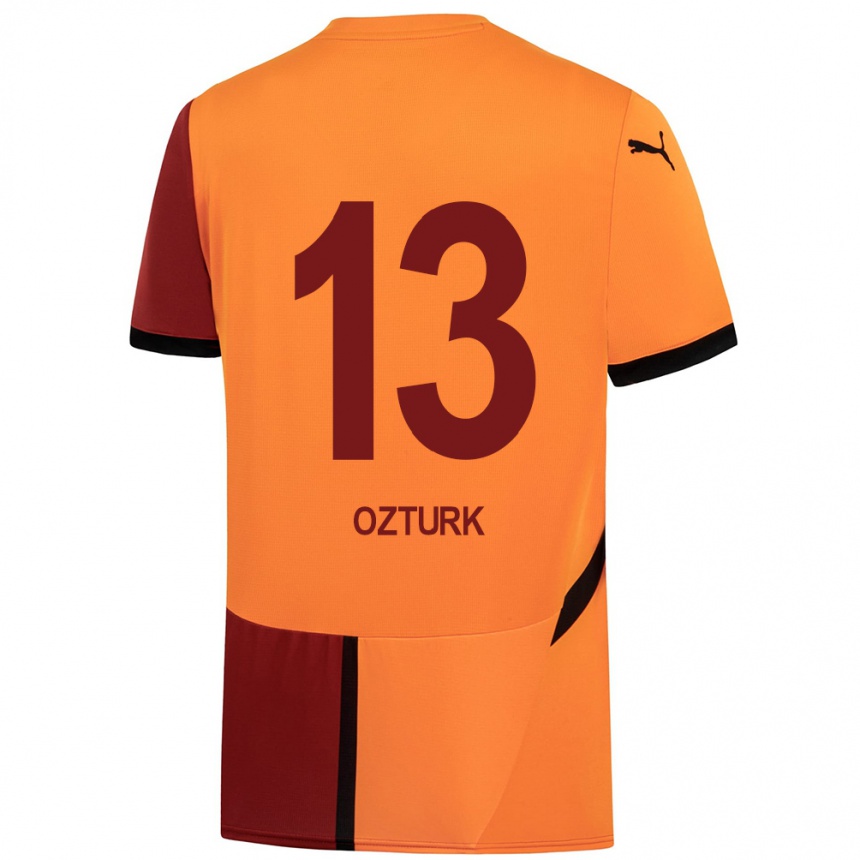 Hombre Fútbol Camiseta Fatma Sare Öztürk #13 Amarillo Rojo 1ª Equipación 2024/25 Argentina