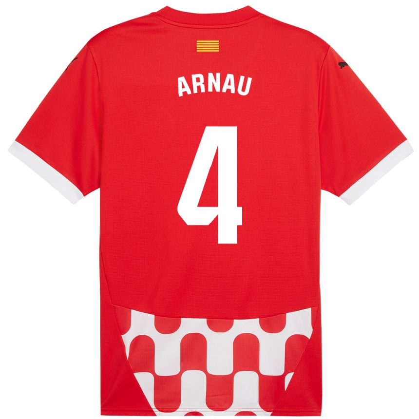 Hombre Fútbol Camiseta Arnau Martínez #4 Rojo Blanco 1ª Equipación 2024/25 Argentina