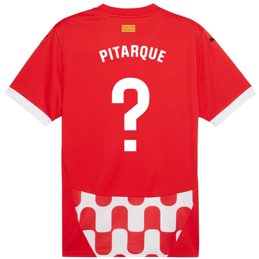 Hombre Fútbol Camiseta Víctor Pitarque #0 Rojo Blanco 1ª Equipación 2024/25 Argentina