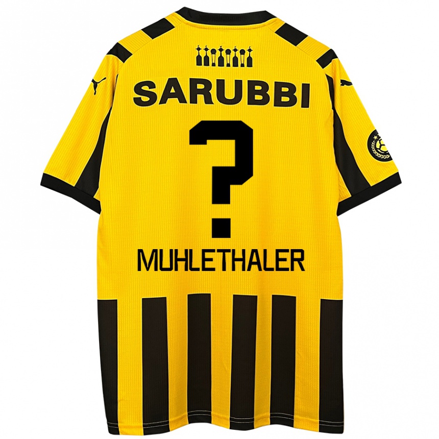 Hombre Fútbol Camiseta Stiven Muhlethaler #0 Amarillo Negro 1ª Equipación 2024/25 Argentina