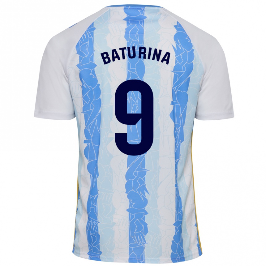 Hombre Fútbol Camiseta Roko Baturina #9 Blanco Azul 1ª Equipación 2024/25 Argentina