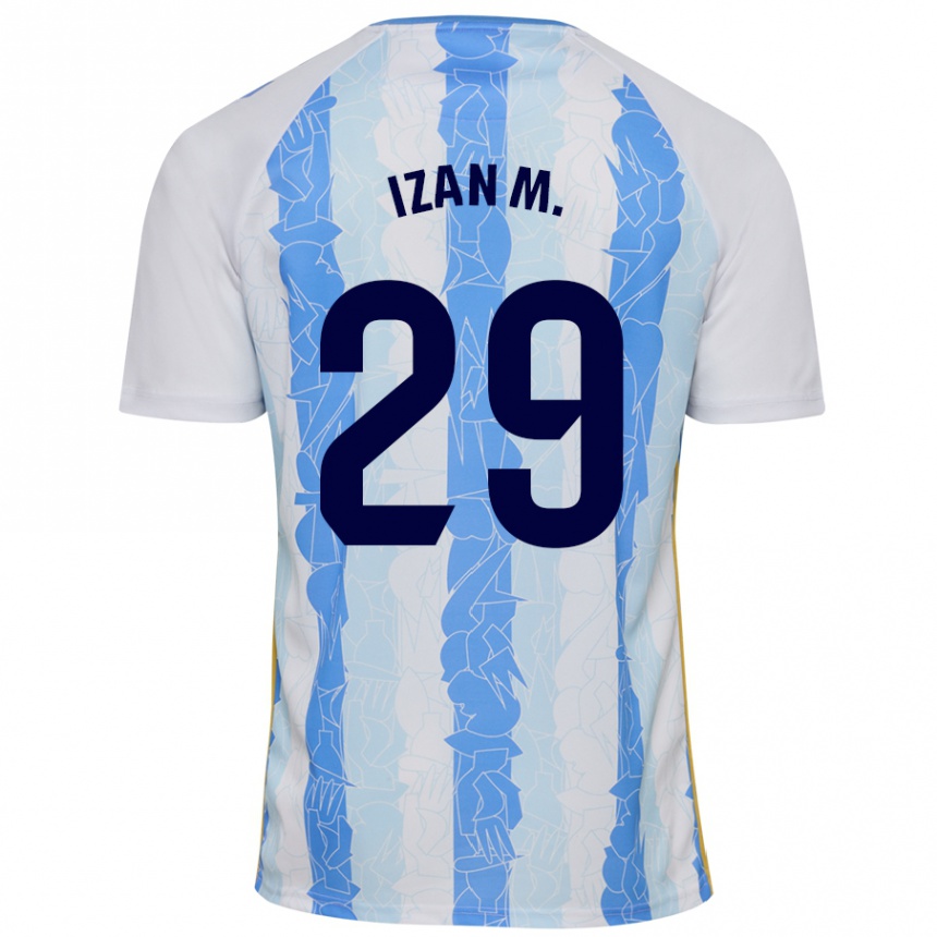 Hombre Fútbol Camiseta Izan Merino #29 Blanco Azul 1ª Equipación 2024/25 Argentina