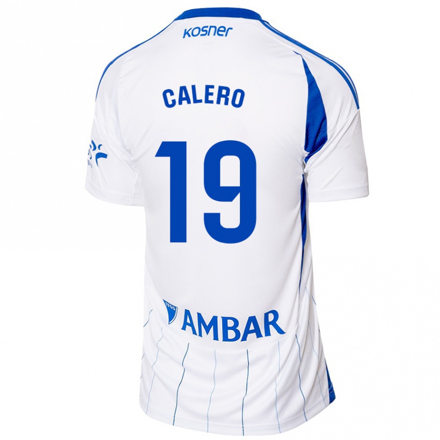 Hombre Fútbol Camiseta Iván Calero #19 Rojo Blanco 1ª Equipación 2024/25 Argentina