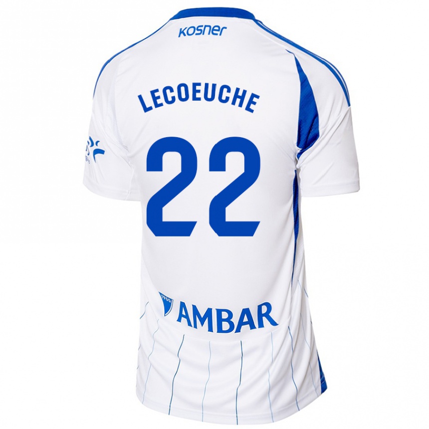 Hombre Fútbol Camiseta Quentin Lecoeuche #22 Rojo Blanco 1ª Equipación 2024/25 Argentina