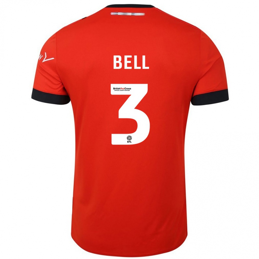 Hombre Fútbol Camiseta Amari'i Bell #3 Naranja Negro 1ª Equipación 2024/25 Argentina