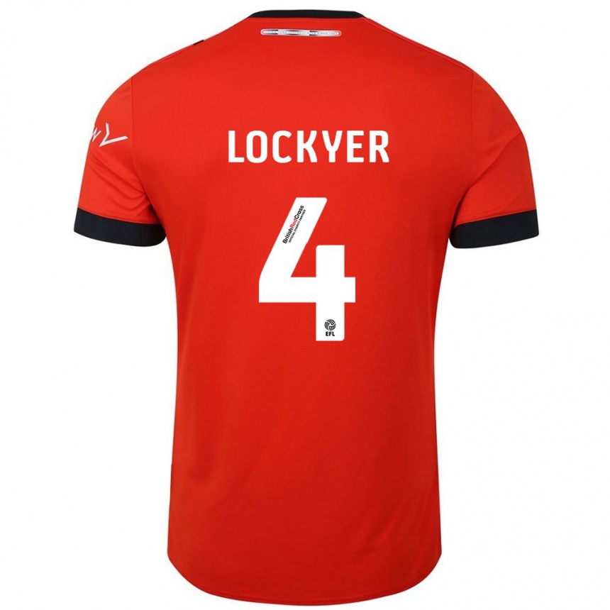 Hombre Fútbol Camiseta Tom Lockyer #4 Naranja Negro 1ª Equipación 2024/25 Argentina