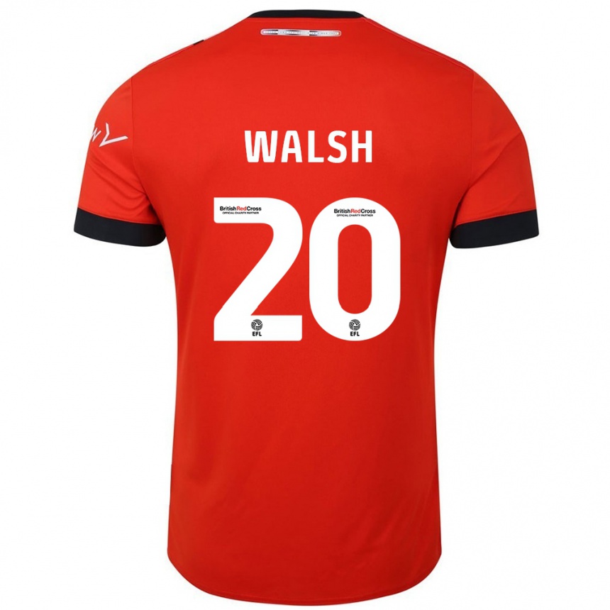 Hombre Fútbol Camiseta Liam Walsh #20 Naranja Negro 1ª Equipación 2024/25 Argentina