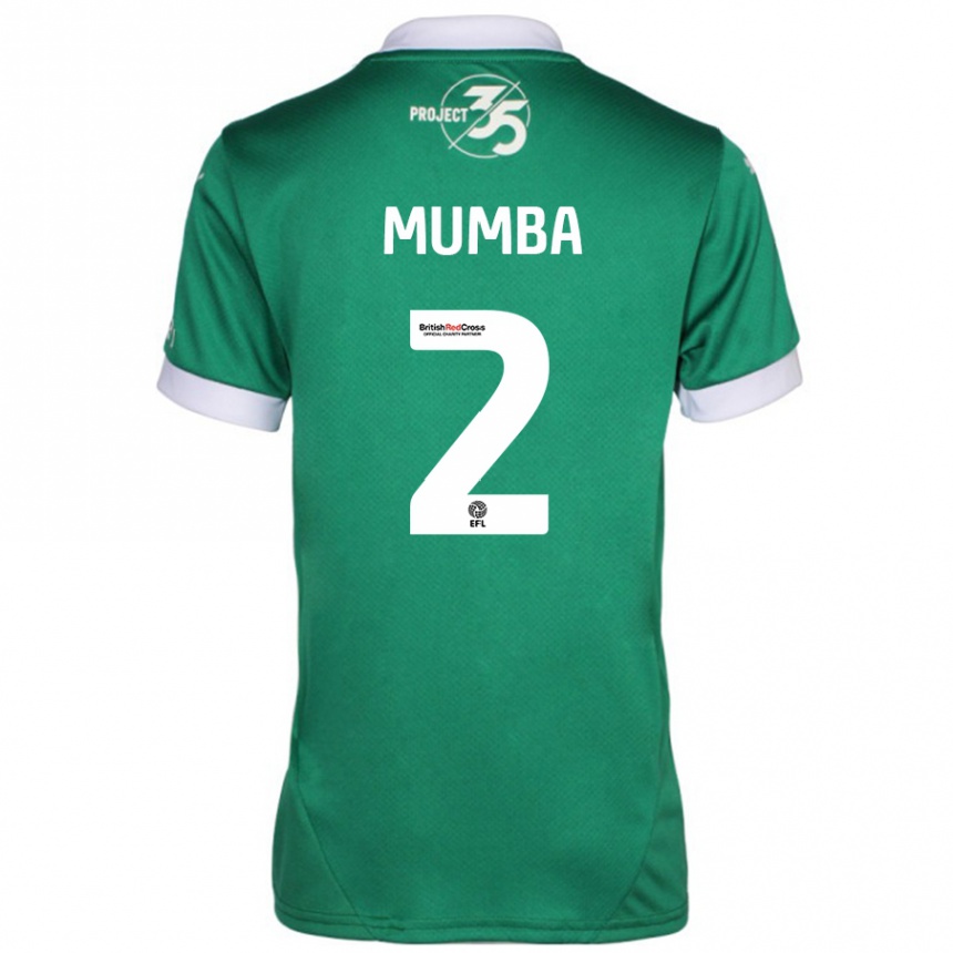 Hombre Fútbol Camiseta Bali Mumba #2 Verde Blanco 1ª Equipación 2024/25 Argentina