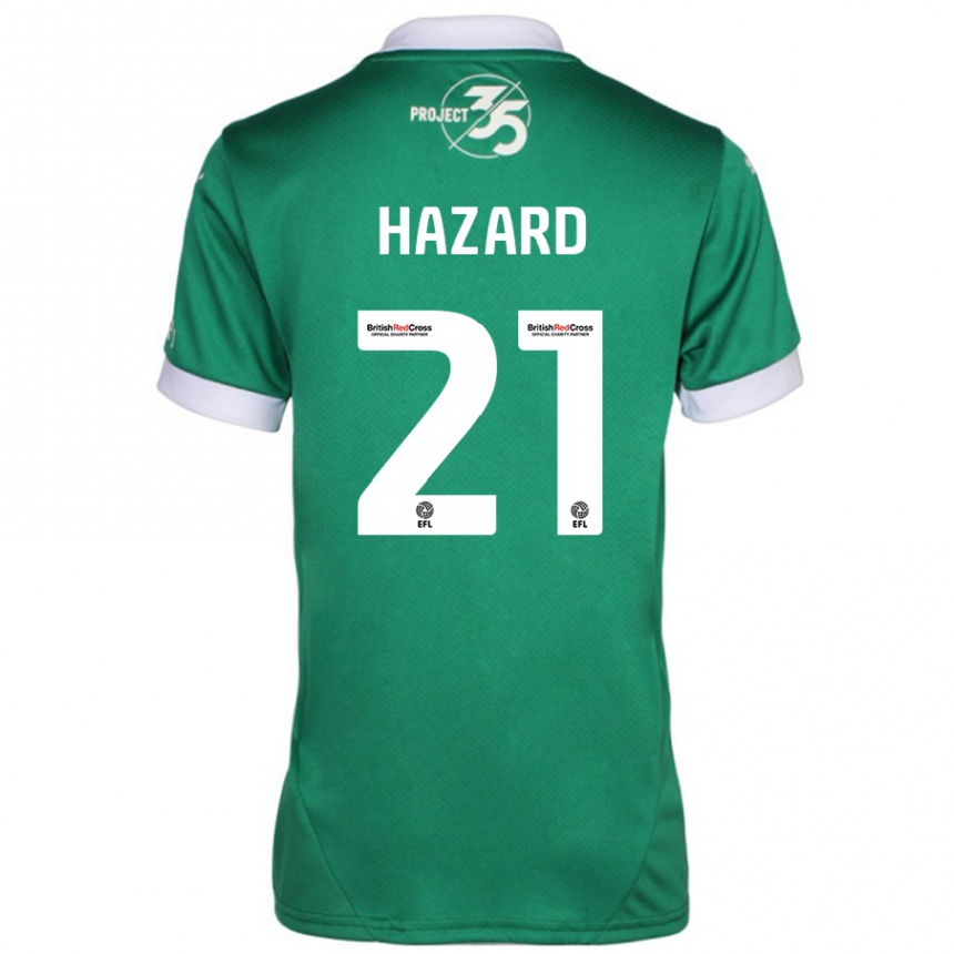 Hombre Fútbol Camiseta Conor Hazard #21 Verde Blanco 1ª Equipación 2024/25 Argentina