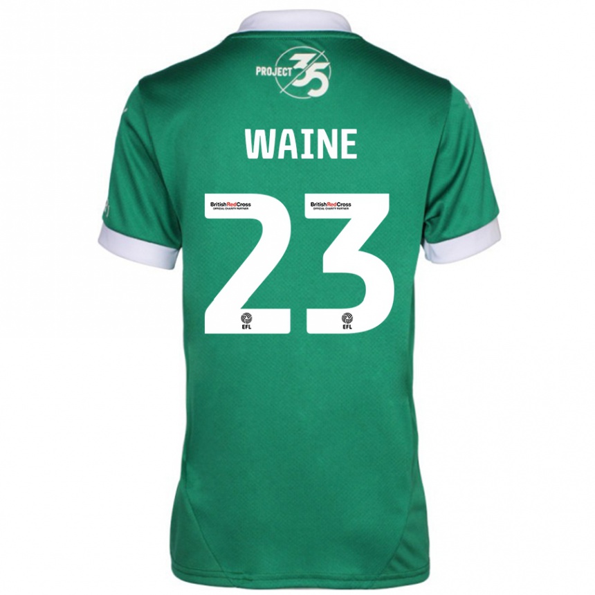 Hombre Fútbol Camiseta Ben Waine #23 Verde Blanco 1ª Equipación 2024/25 Argentina