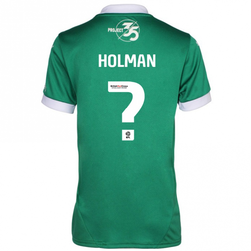 Hombre Fútbol Camiseta Daniel Holman #0 Verde Blanco 1ª Equipación 2024/25 Argentina