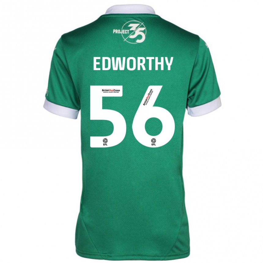 Hombre Fútbol Camiseta Kieran Edworthy #56 Verde Blanco 1ª Equipación 2024/25 Argentina