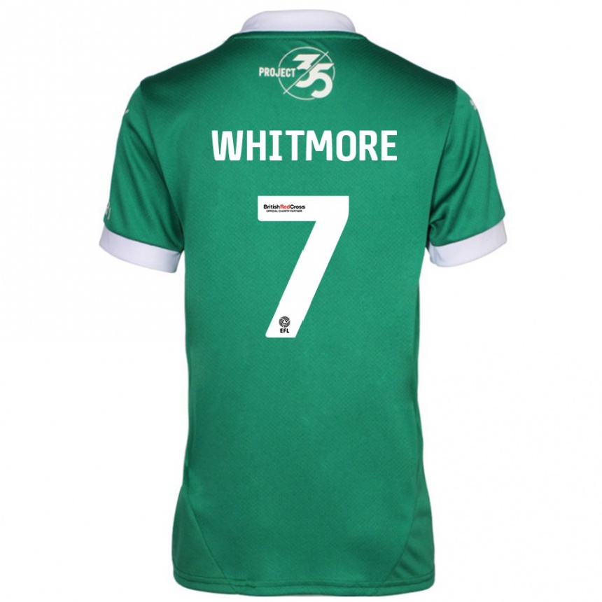 Hombre Fútbol Camiseta Charlotte Whitmore #7 Verde Blanco 1ª Equipación 2024/25 Argentina