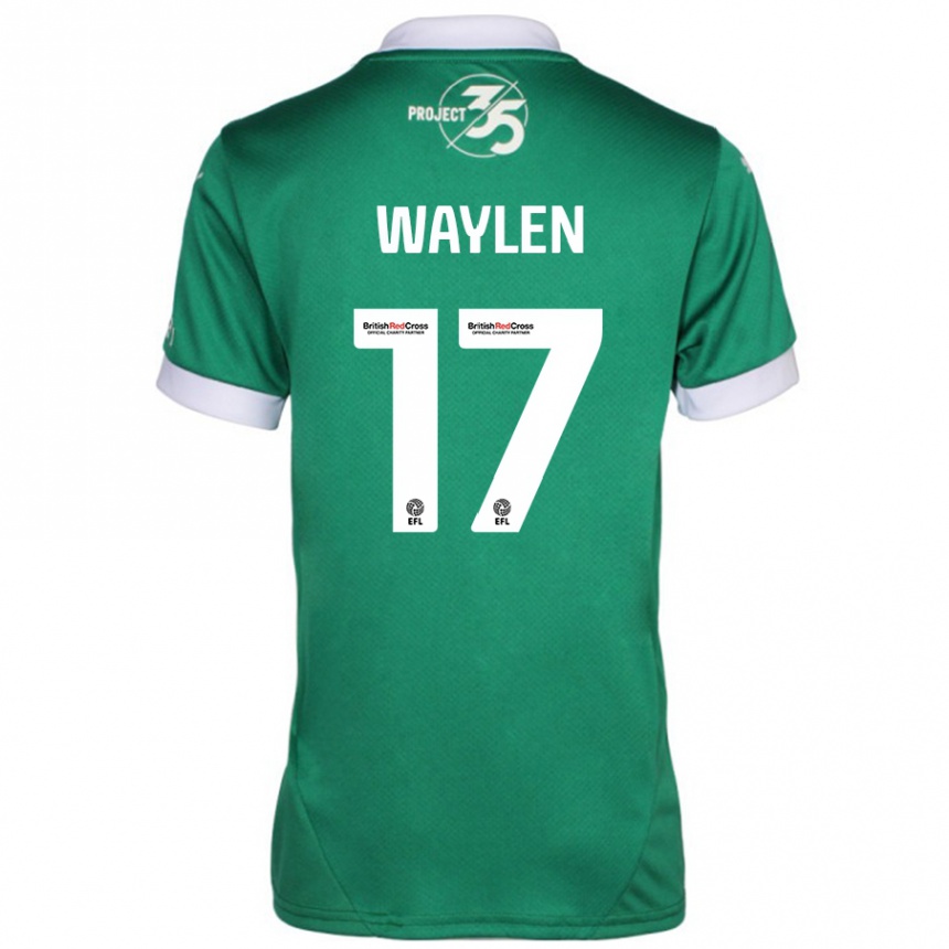 Hombre Fútbol Camiseta Libby Waylen #17 Verde Blanco 1ª Equipación 2024/25 Argentina