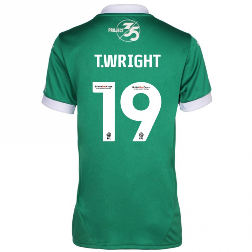 Hombre Fútbol Camiseta Tyreik Wright #19 Verde Blanco 1ª Equipación 2024/25 Argentina