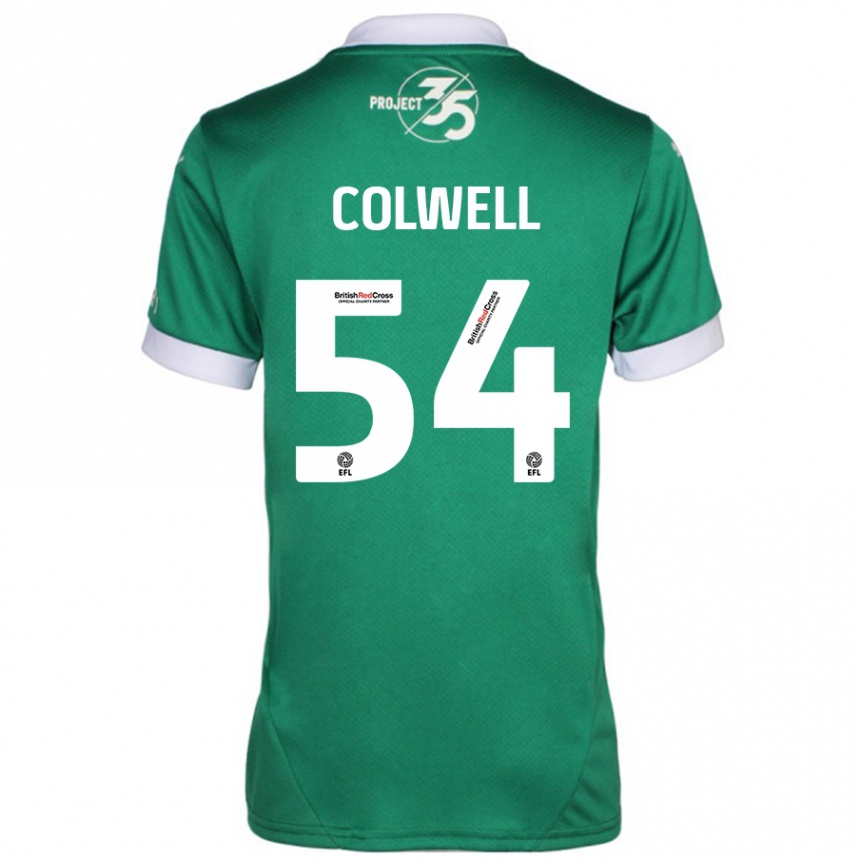 Hombre Fútbol Camiseta Lewis Colwell #54 Verde Blanco 1ª Equipación 2024/25 Argentina