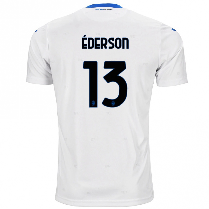 Hombre Fútbol Camiseta Éderson #13 Blanco 2ª Equipación 2024/25 Argentina