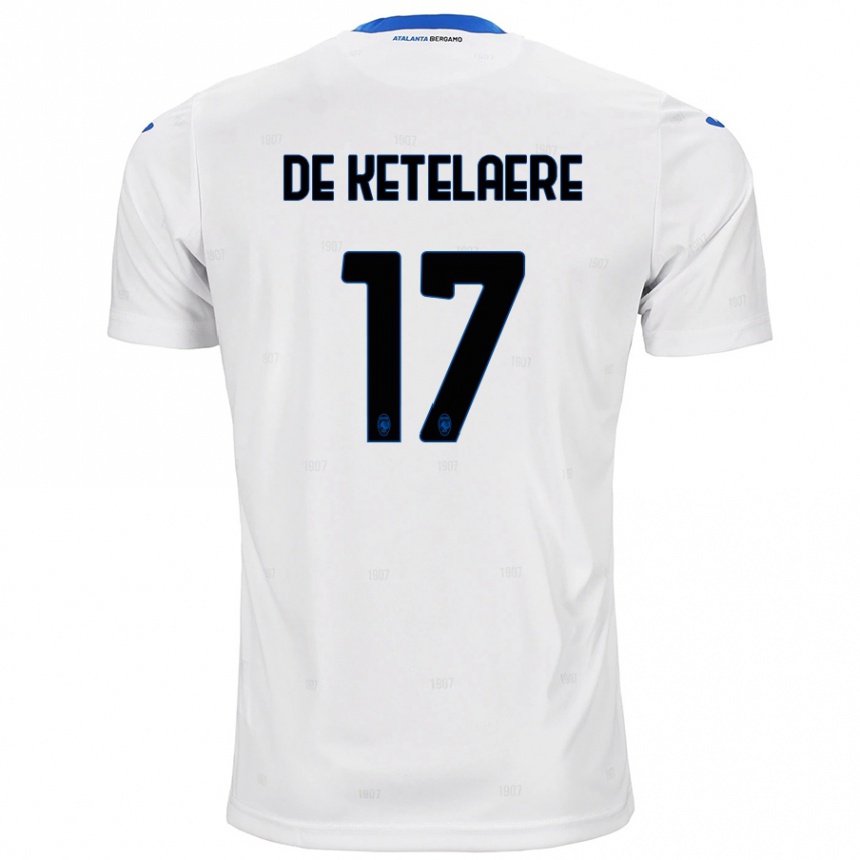 Hombre Fútbol Camiseta Charles De Ketelaere #17 Blanco 2ª Equipación 2024/25 Argentina