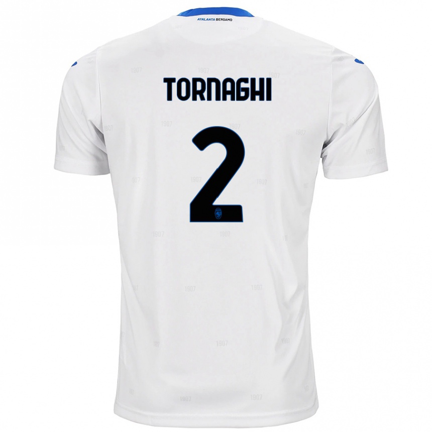 Hombre Fútbol Camiseta Pietro Tornaghi #2 Blanco 2ª Equipación 2024/25 Argentina