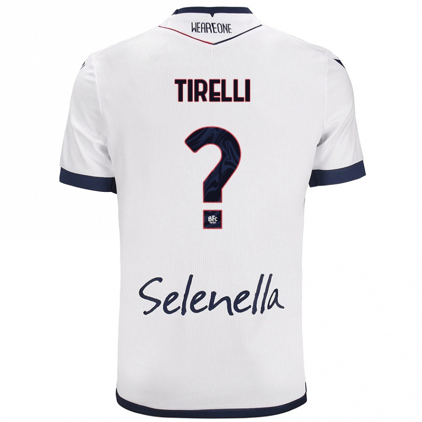 Hombre Fútbol Camiseta Manuel Tirelli #0 Blanco Azul Real 2ª Equipación 2024/25 Argentina