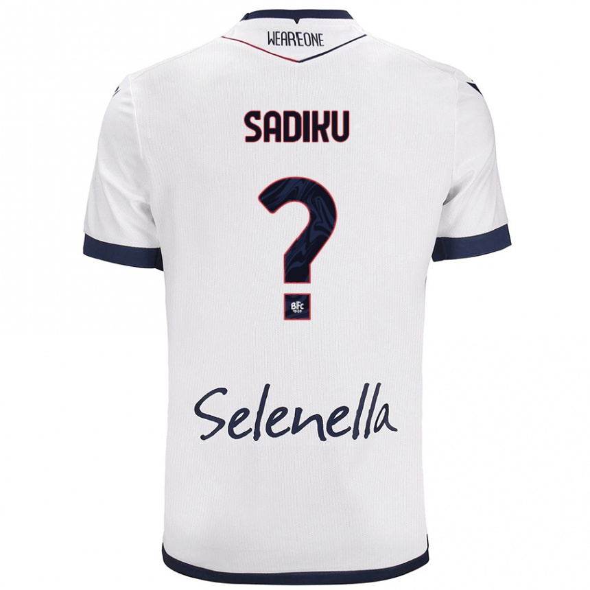 Hombre Fútbol Camiseta Bamir Sadiku #0 Blanco Azul Real 2ª Equipación 2024/25 Argentina