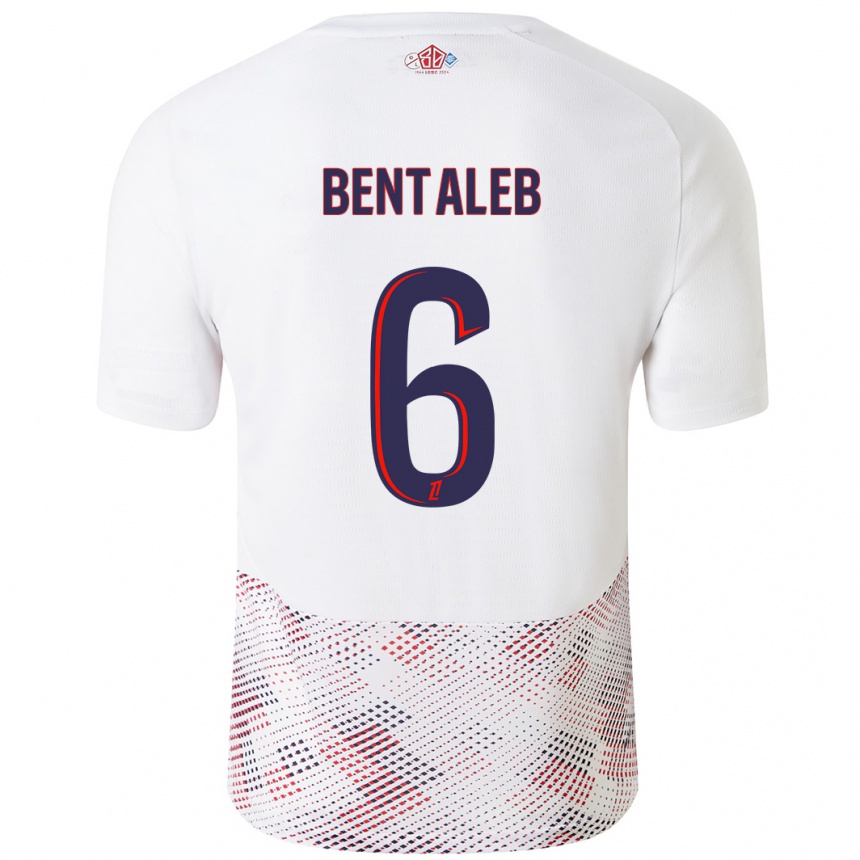 Hombre Fútbol Camiseta Nabil Bentaleb #6 Blanco Azul Real 2ª Equipación 2024/25 Argentina