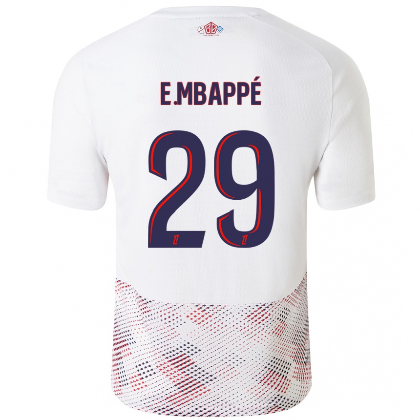 Hombre Fútbol Camiseta Ethan Mbappe #29 Blanco Azul Real 2ª Equipación 2024/25 Argentina