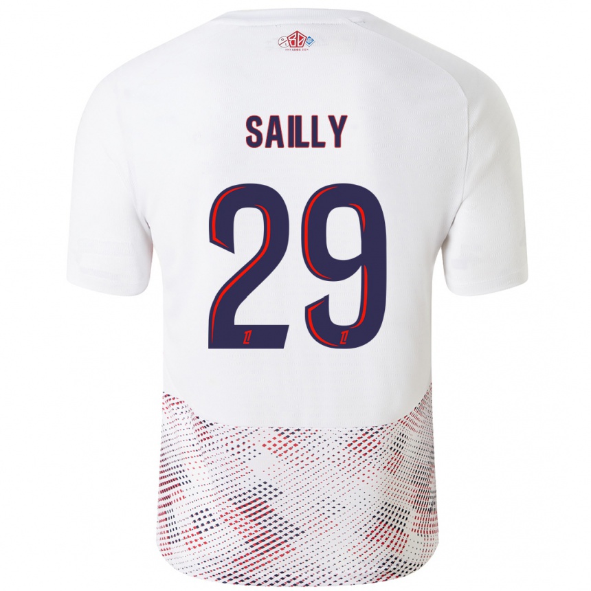 Hombre Fútbol Camiseta Charlotte Sailly #29 Blanco Azul Real 2ª Equipación 2024/25 Argentina