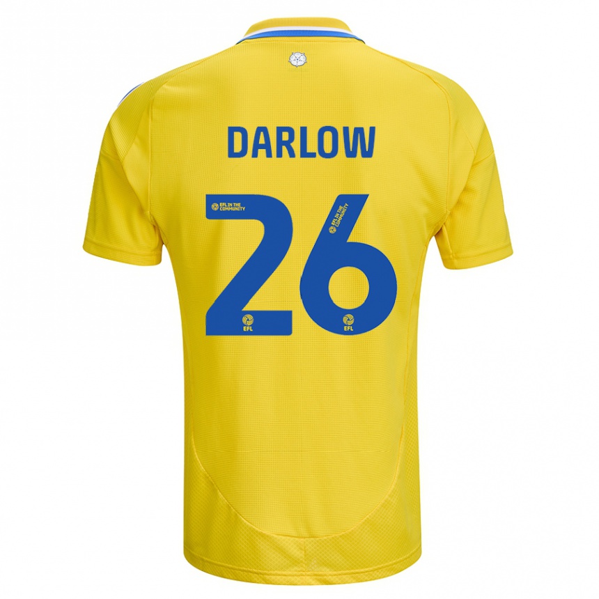 Hombre Fútbol Camiseta Karl Darlow #26 Amarillo Azul 2ª Equipación 2024/25 Argentina