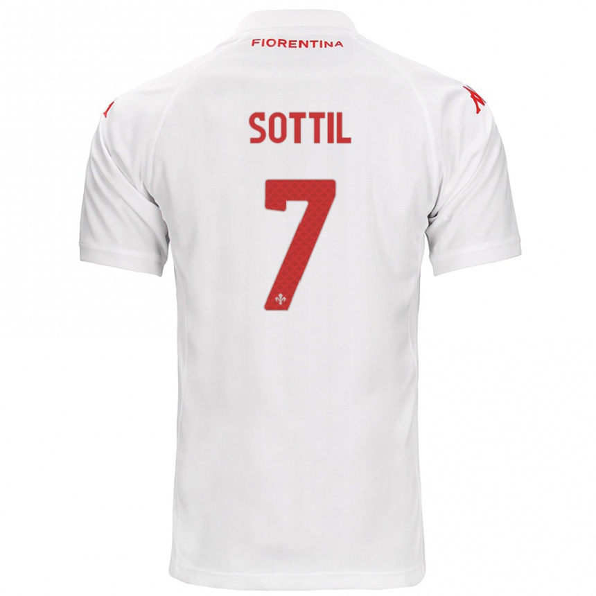 Hombre Fútbol Camiseta Riccardo Sottil #7 Blanco 2ª Equipación 2024/25 Argentina