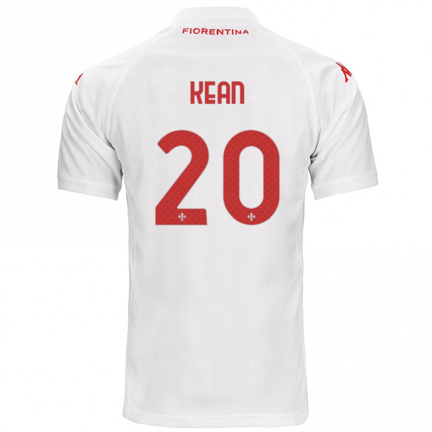 Hombre Fútbol Camiseta Moise Kean #20 Blanco 2ª Equipación 2024/25 Argentina